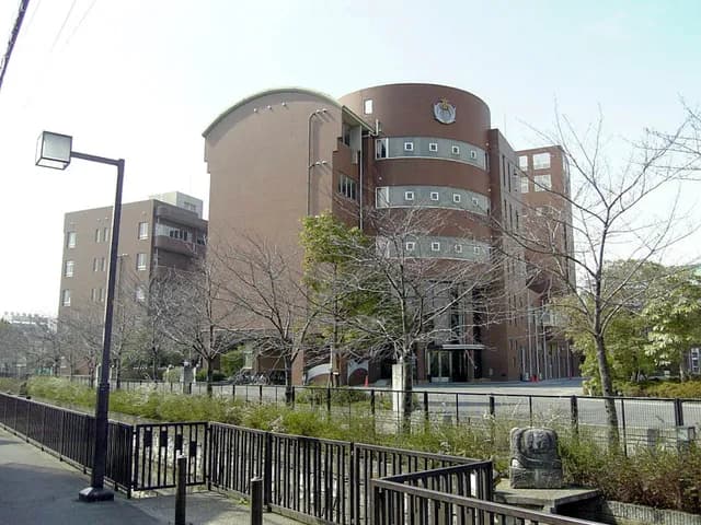 八尾高校の外観