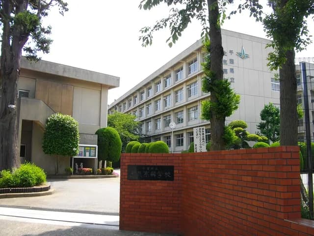 土気高校の外観