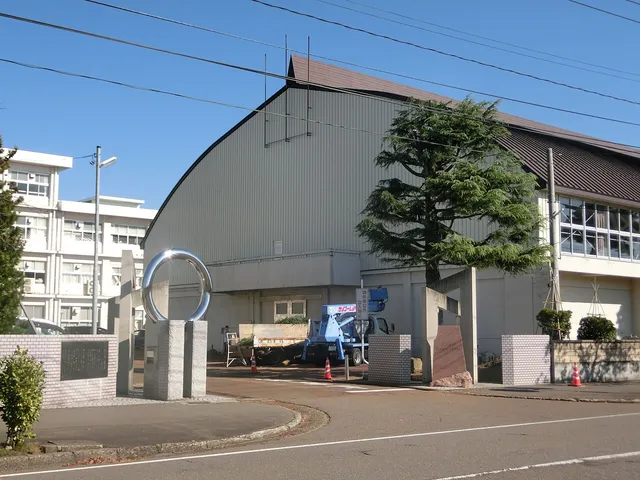 高田北城高校の外観